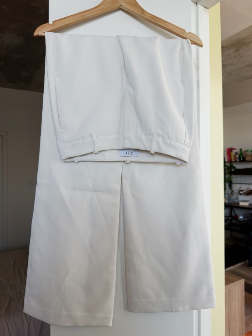 White/Cream Wide Leg Trousers